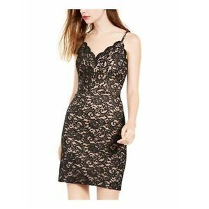 Morgan & co Lace Body-Con Dress 5 Black tan